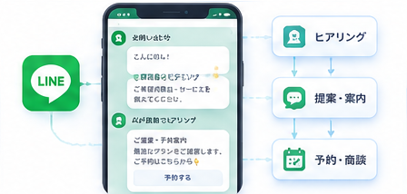 LINE営業自動化システムのイメージ
