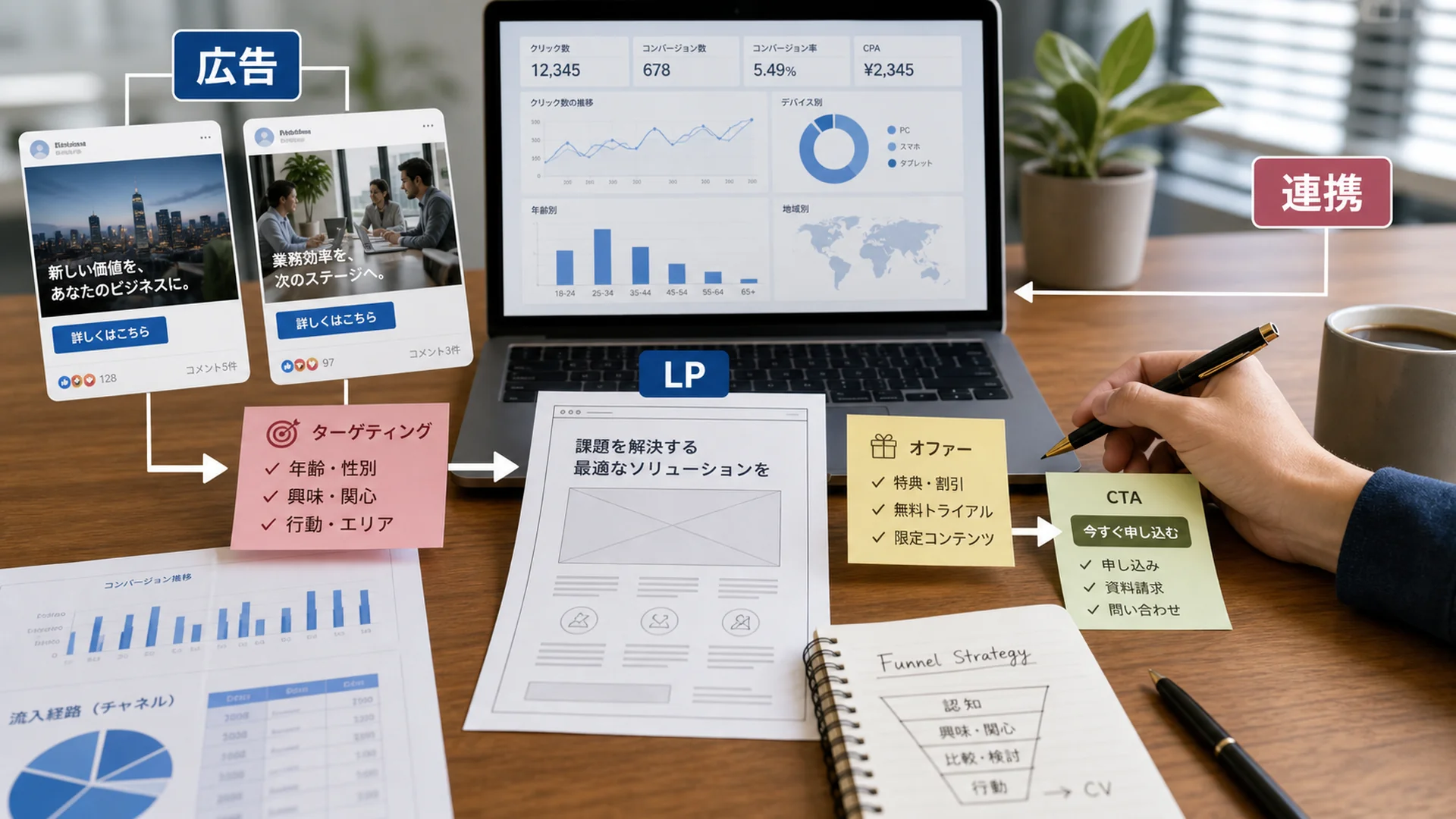 LPと広告のターゲティング、オファー、CTAを連携させる設計資料
